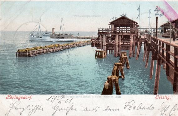 Ansichtskarte Heringsdorf Seebrücke 1901