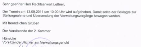 Die List des Verwaltungsrichters